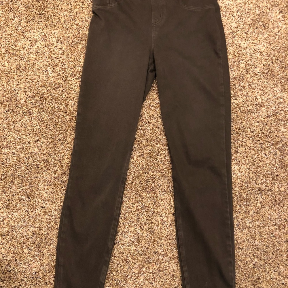 Spanx Jean style legging size large color brown